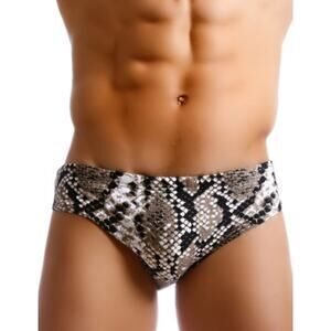 NWT Dark Animal Leather Skin Racing Briefs Swimwear Small